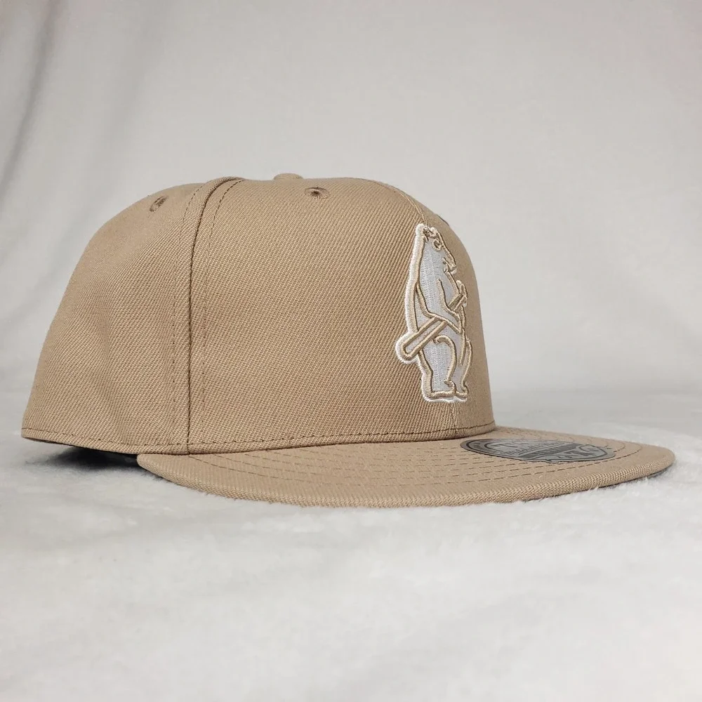 Chicago‎ Cubs Mitchell & Ness MLB Fitted 7 3/4 Flatbill Cap Hat Khaki NWT